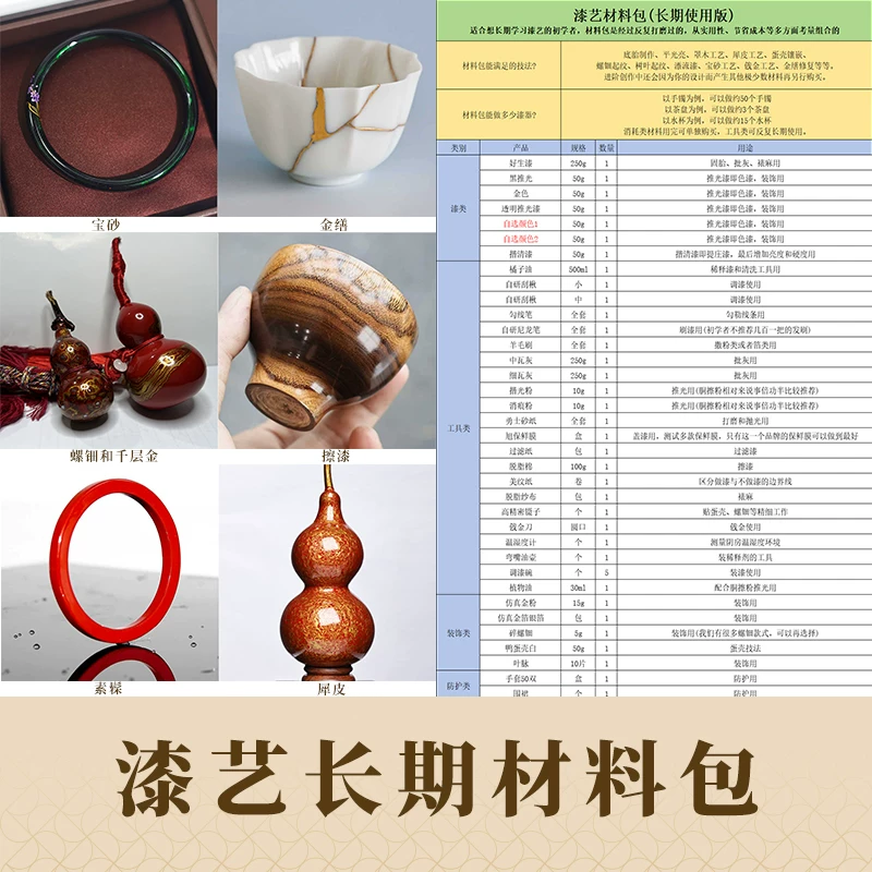 漆艺长期材料包_适合长期学习漆艺的初学者